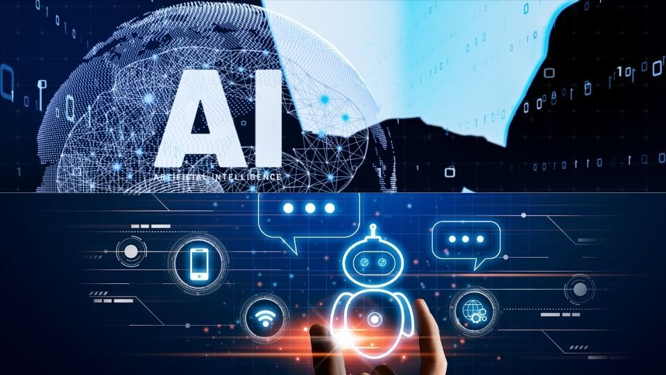 (In the image we can see conversational AI on one side and chatbot on the other)