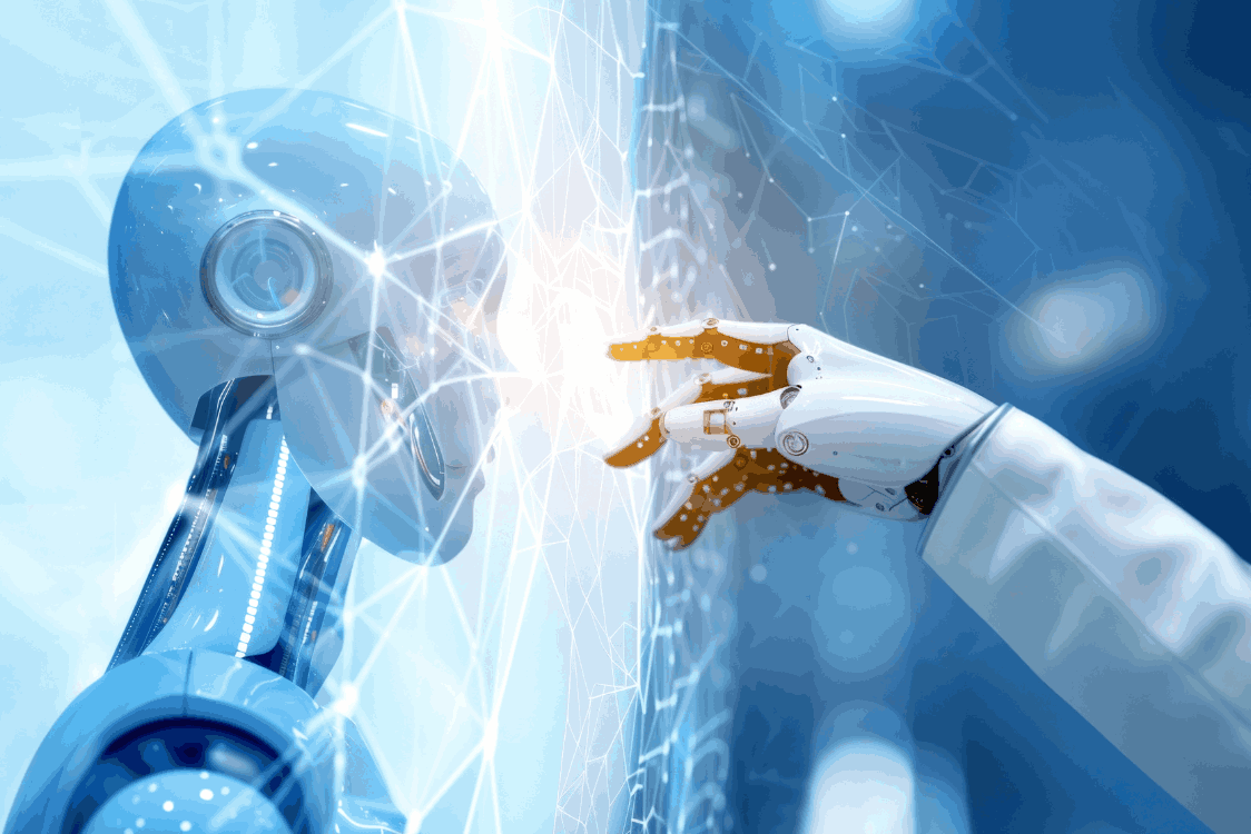 (This image is representing AI powered self service portals)