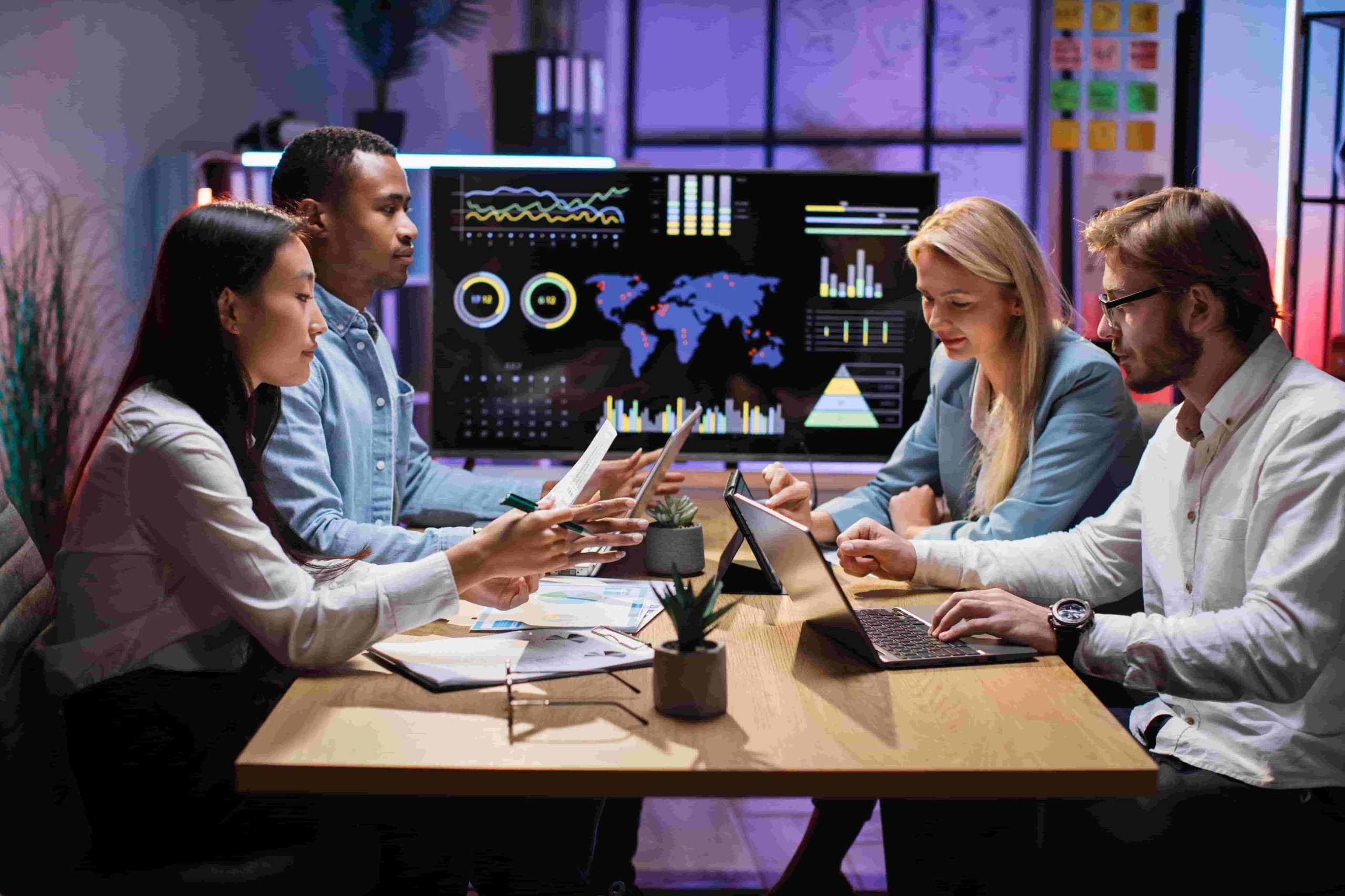 International team facing challenges in digital transformation